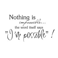 Impossible/I'm Possible Wall Decal