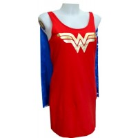 Wonder Woman Tank Style Night Shirt with Cape