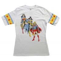 DC Comics Female Superheroes Hockey Style T-Shirt