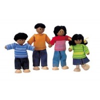 Ethnic Dollhouse Family