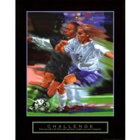 Challenge Yourself Soccer Motivational Poster