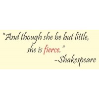 Shakespeare Quote (Though she may...) - Vinyl Wall Art