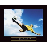 Girl Power Soccer Motivational Poster Print