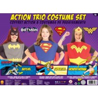 DC Superhero Trio: Batgirl, Supergirl, and Wonder Woman Costume Set