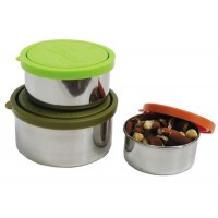 Kids Konserve Stainless Steel Containers with Leak-Proof Lids: Nesting Trio