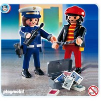 Police Officer with Thief
