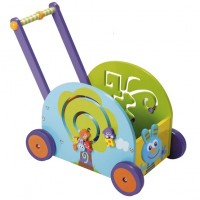 Wooden Rabbit Wagon Push and Play