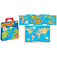 World Map Reusable Sticker Tote