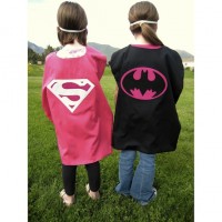 Reversible Supergirl-Batgirl Cape Costume